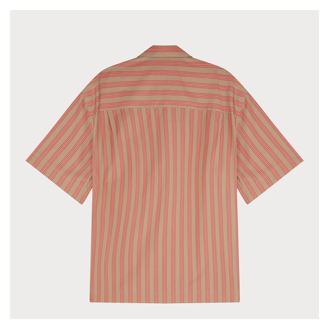 Tan Stripe Oversized Cotton Shirt main product photo