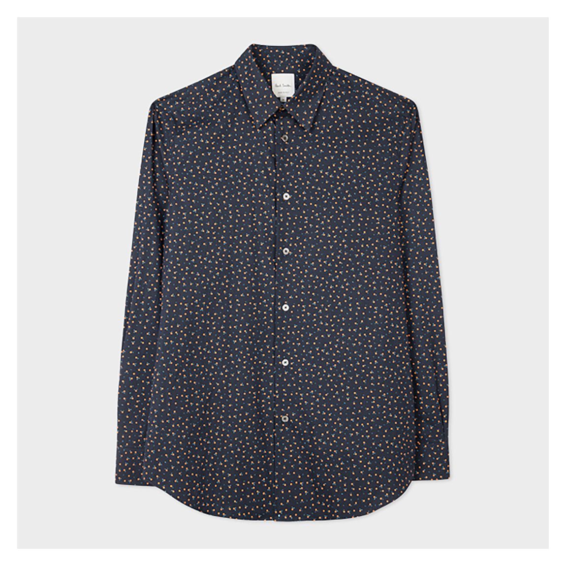 Navy Fruit Print Cotton Shirt main product photo