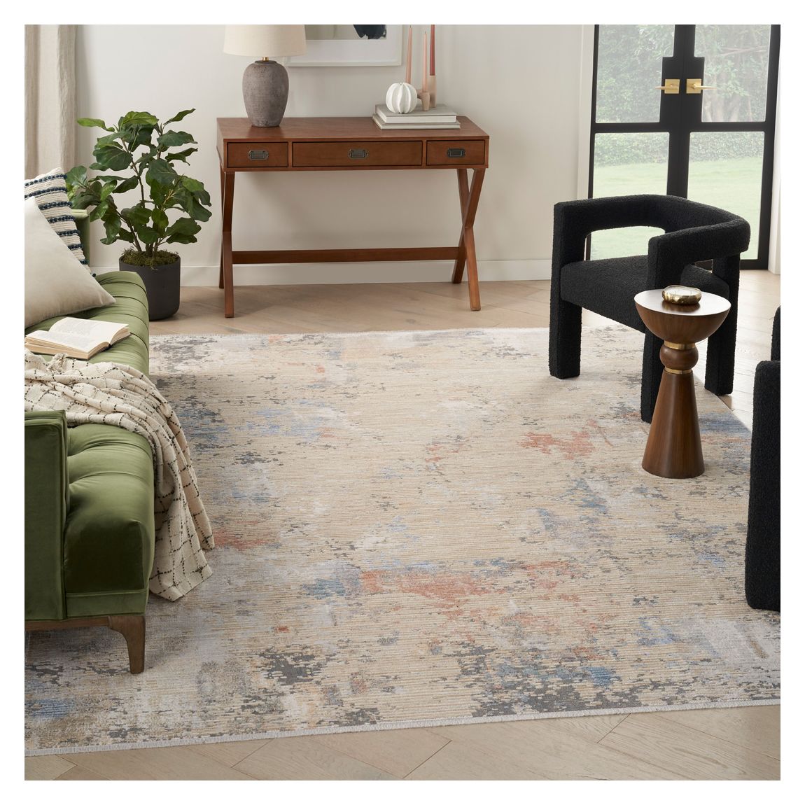 Abstract Hues ABH01 229 x 160cm Rug, Beige/Grey main product photo