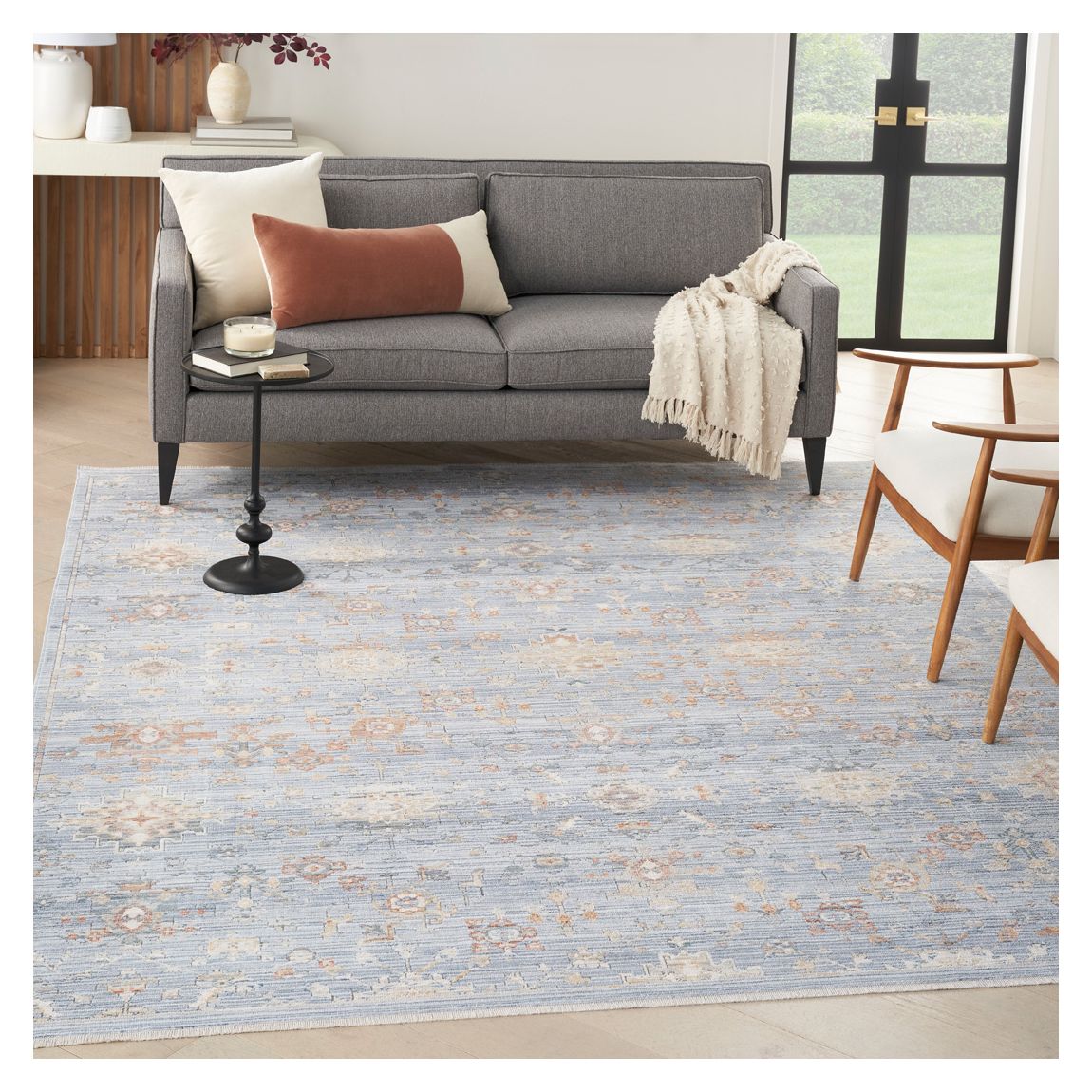 Elegant Heirlooms ELH02 229 x 160cm Rug, Blue/Ivory main product photo