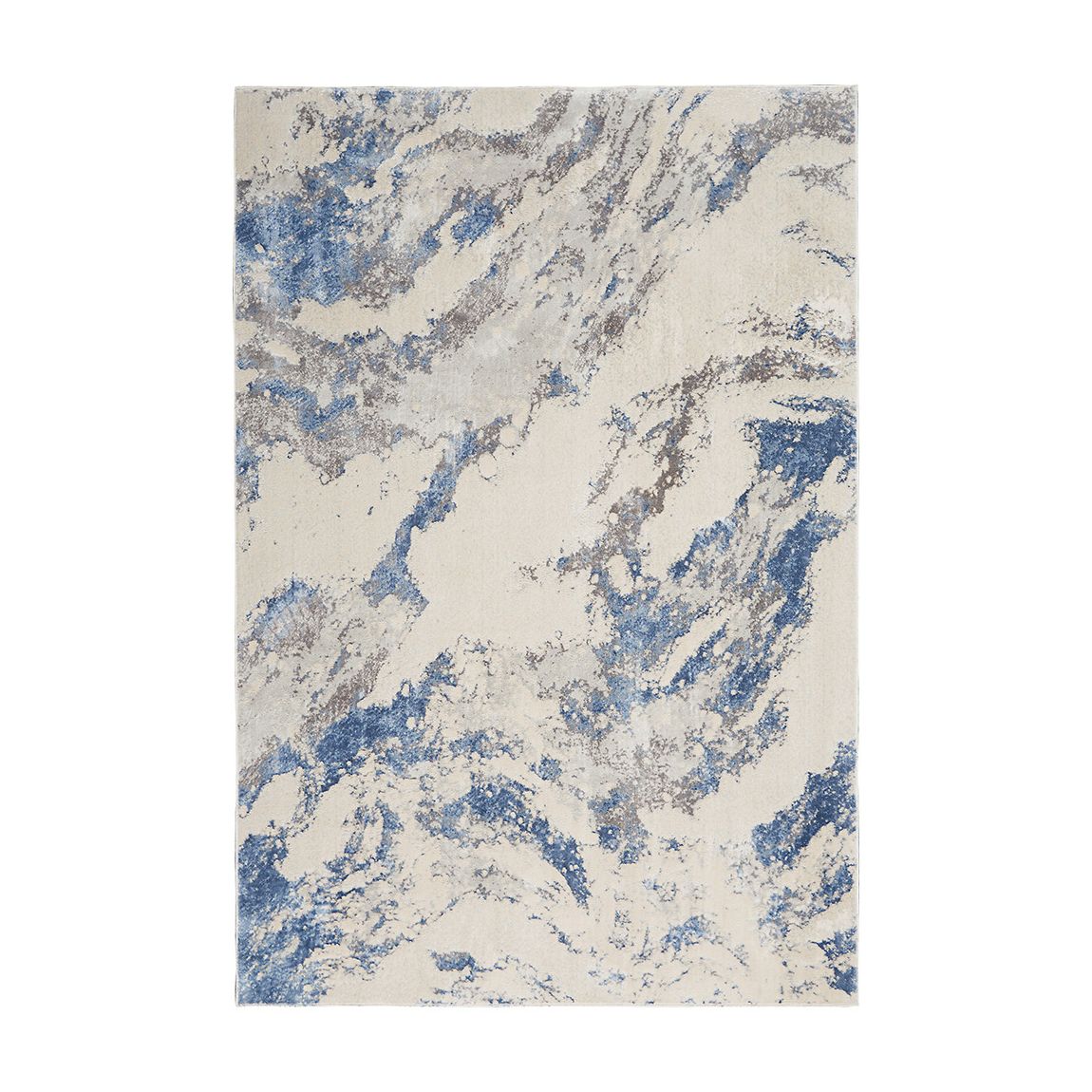 Silky Textures SLY03 221 x 160cm Rug, Blue/Ivory/Grey main product photo