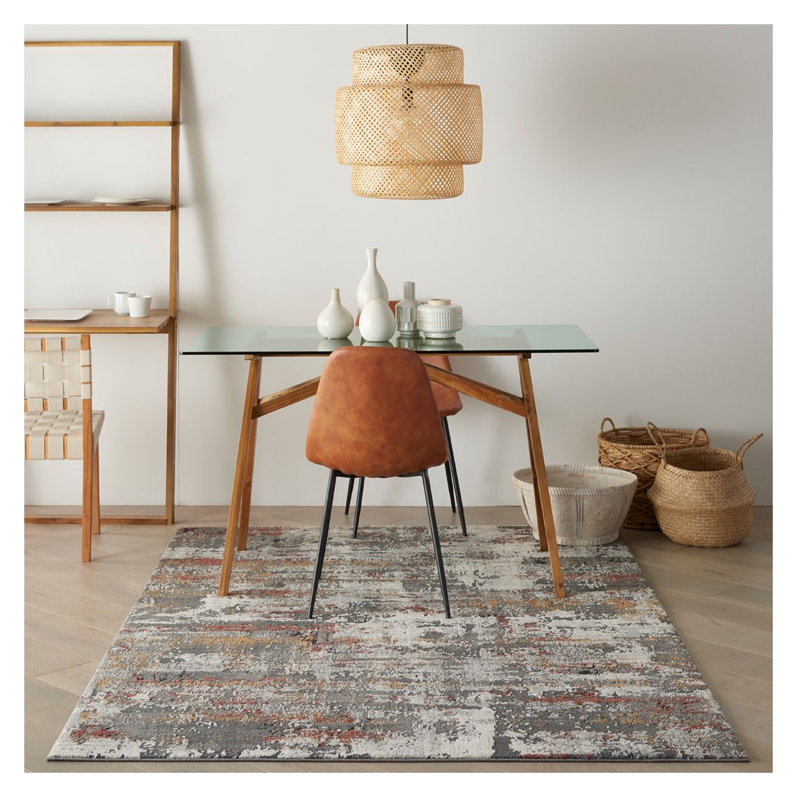 Tangra TNR02 300 x 239cm Rug, Grey/Multicolour main product photo
