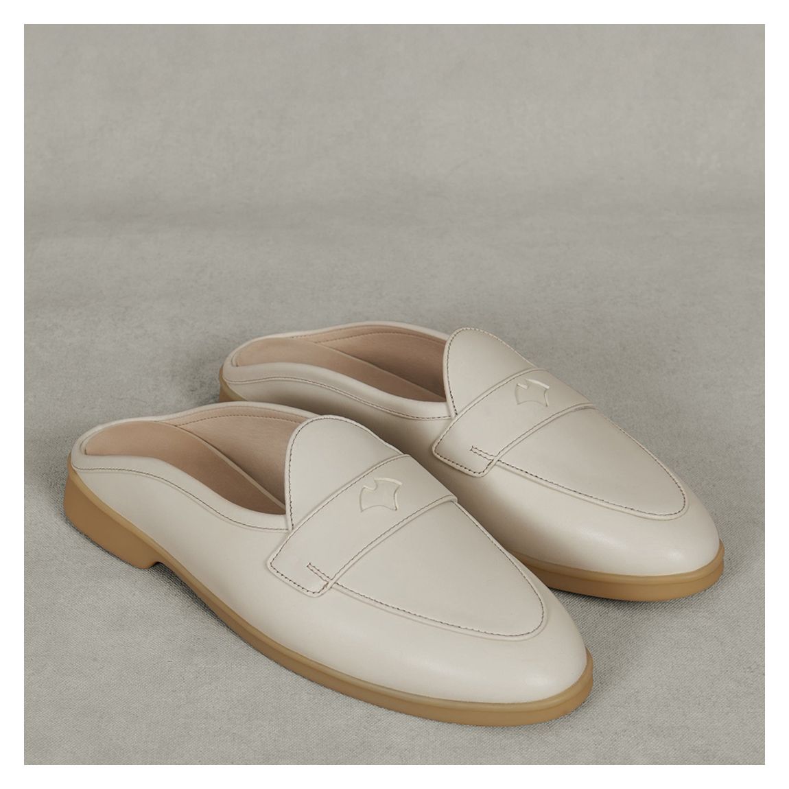 Women's Cream Stride Penny Mule Loafers main product photo