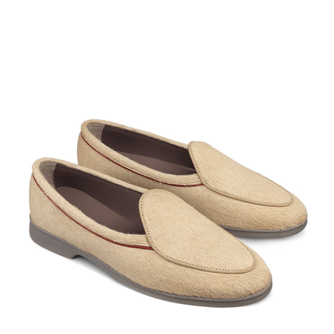 Women's Stride Loafers in Tundra Gold Calf Hair Grey Sole main product photo