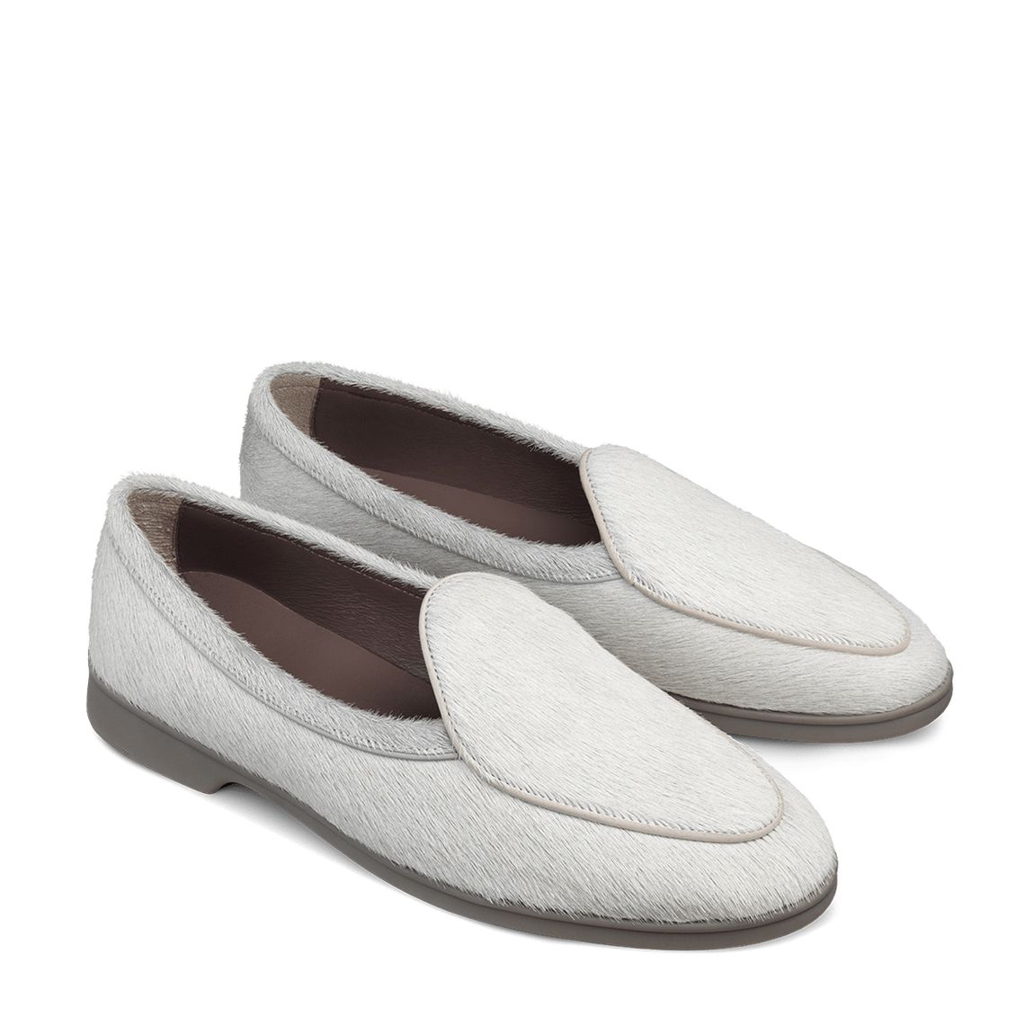Women's Cream Stride Calf Hair Loafers main product photo