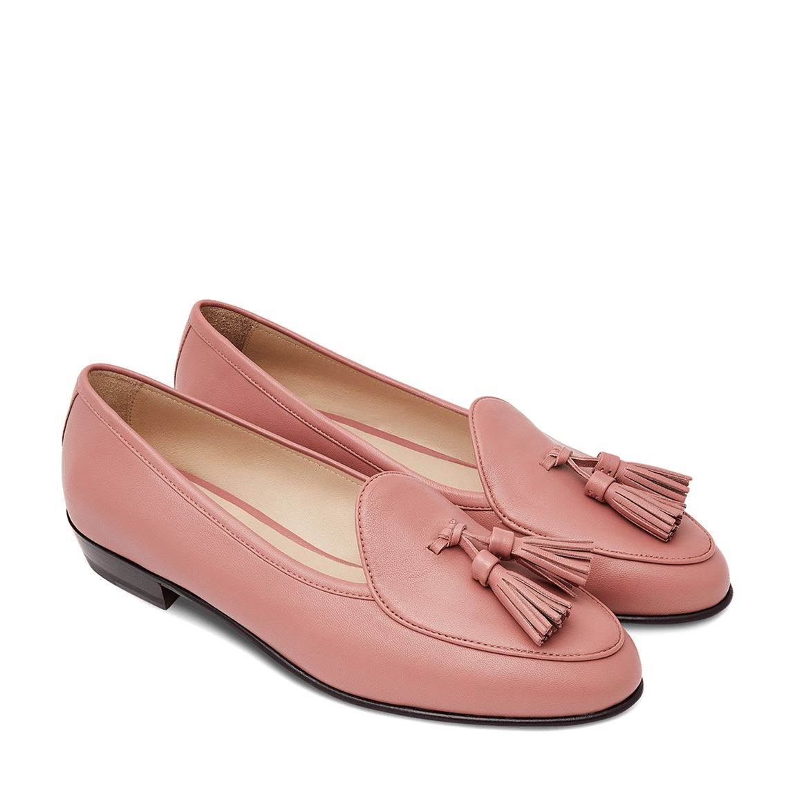 Women's Pink Sagan Nappa Tassel Loafers main product photo