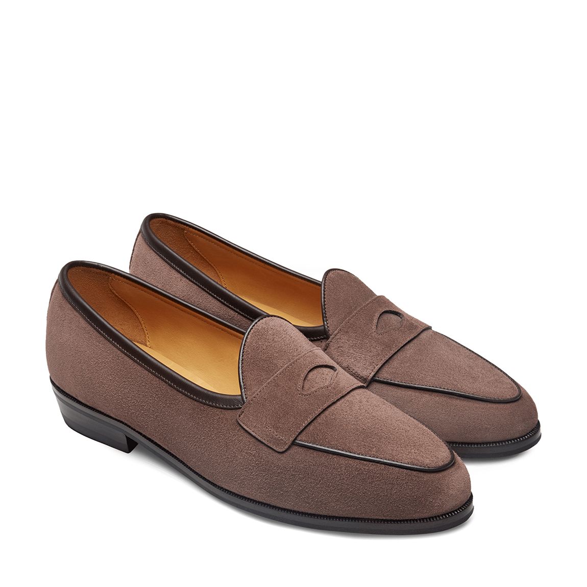 Men's Taupe Sagan Ivy Suede Loafers main product photo