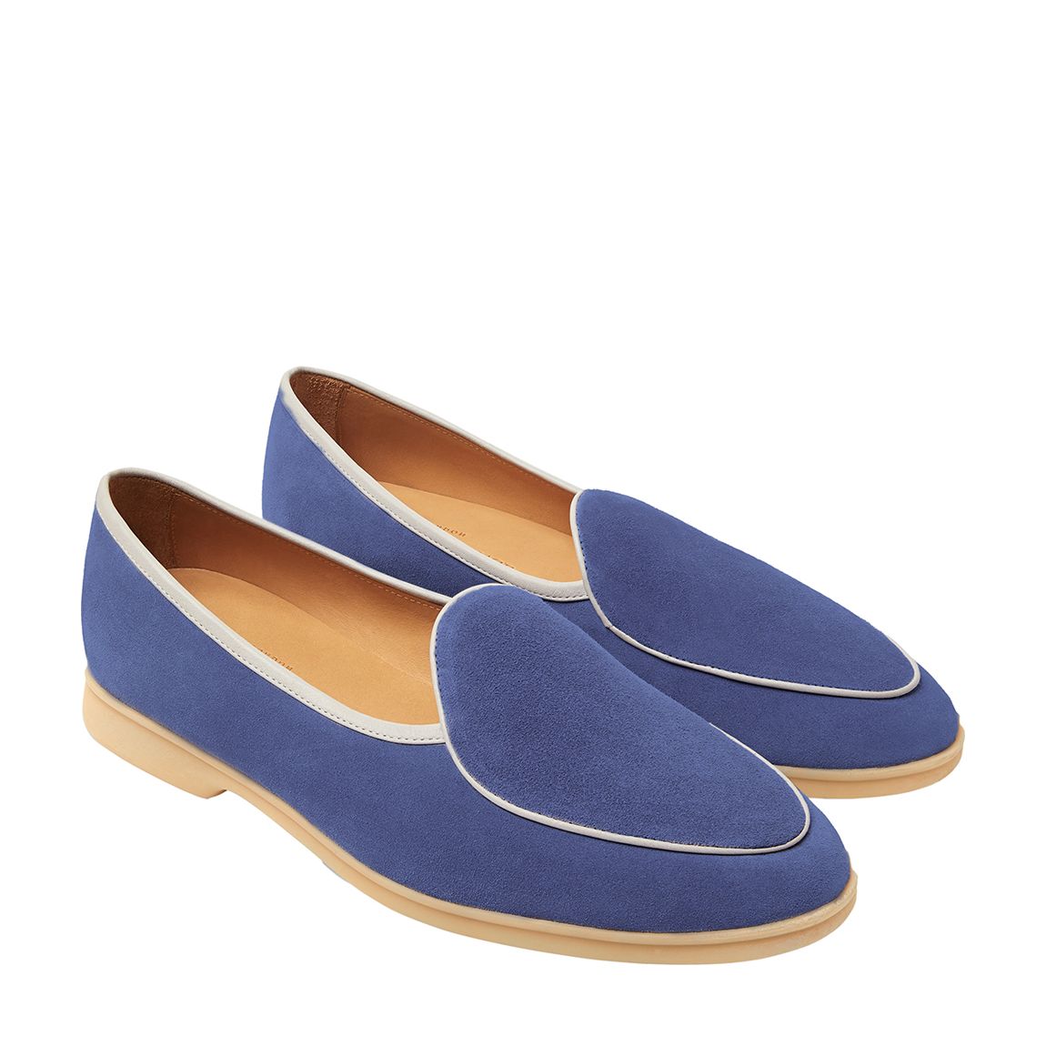 Men's Blue Stride Suede Loafers main product photo