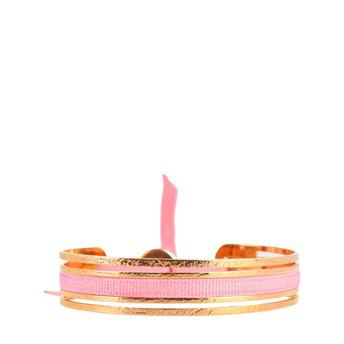 Pink Gold 4Mm Triple Elephant Ribbon Bangle main product photo