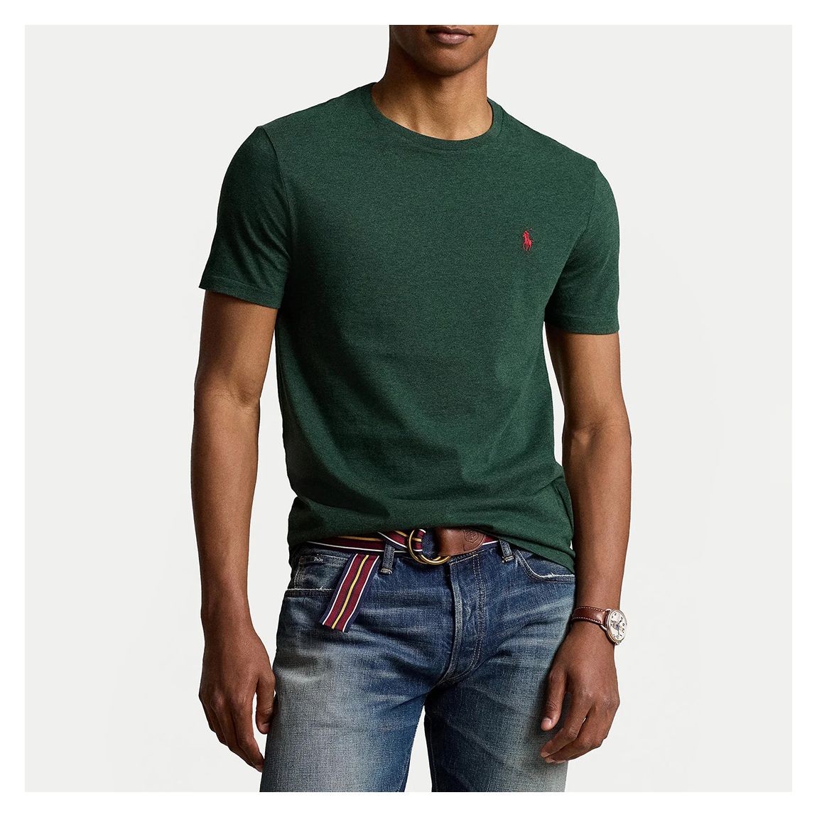 Green Custom Slim Fit T-Shirt main product photo