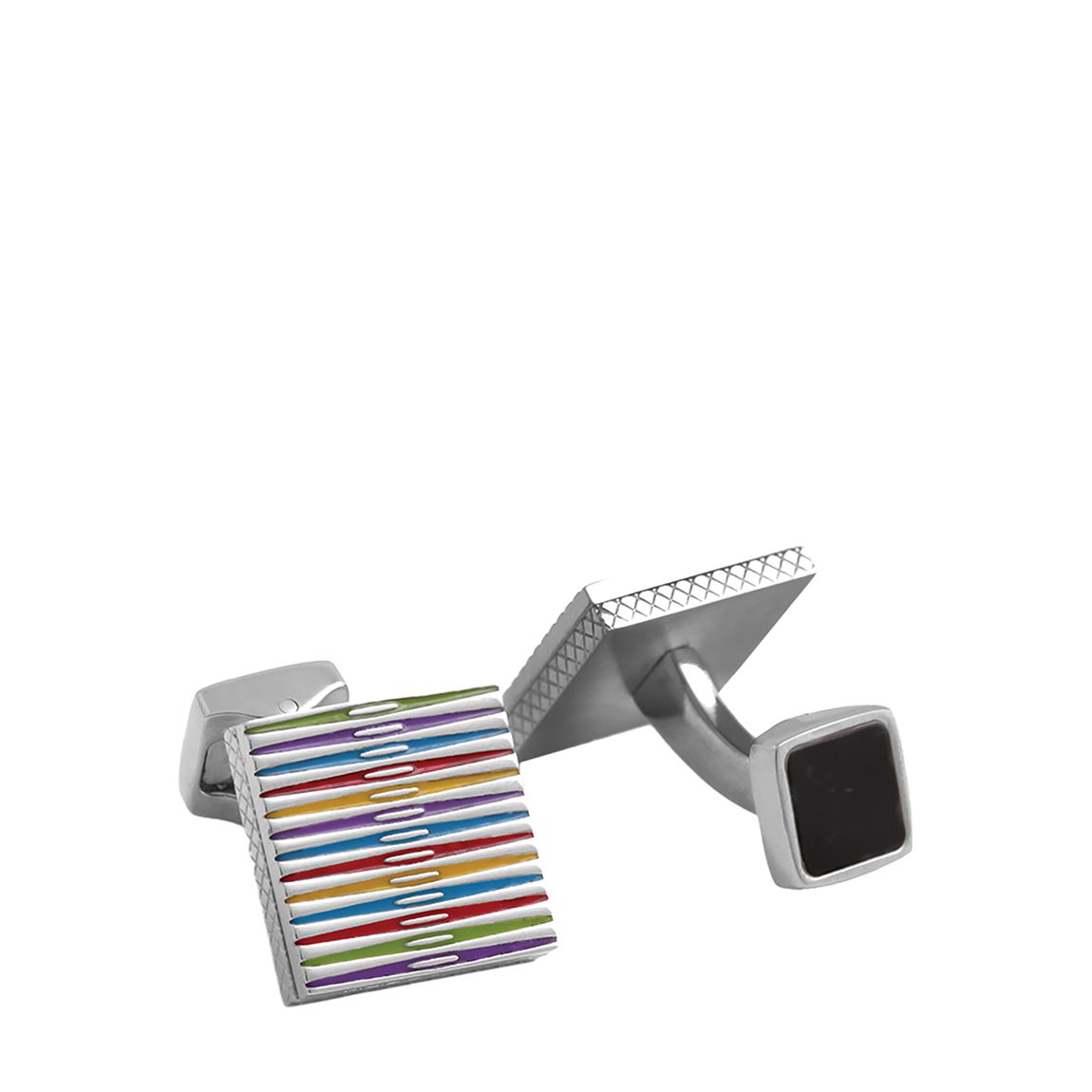 Graphic Enamel Cufflinks in Multicolour main product photo