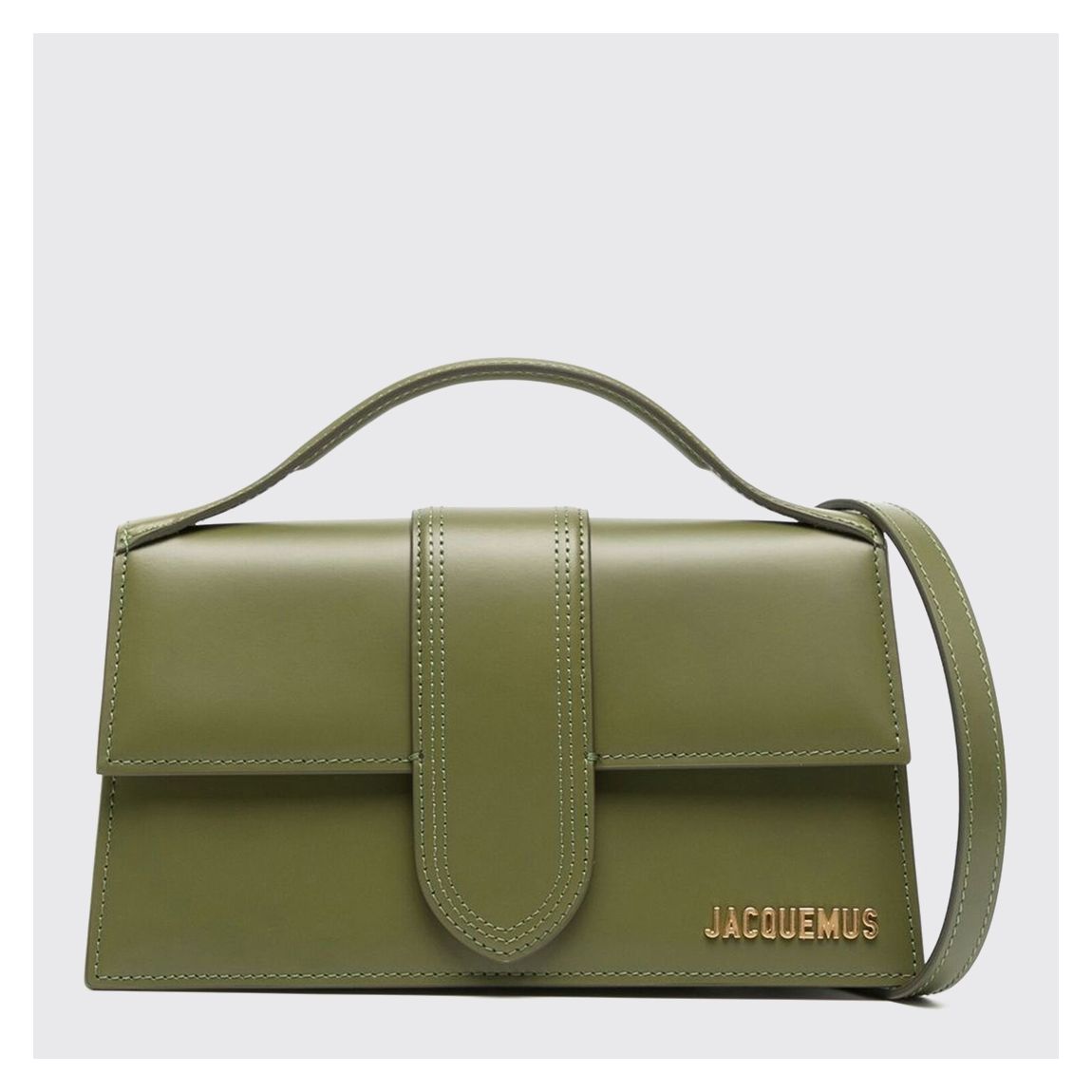 Khaki Jacquemas The Large Bambino Crossbody Bag main product photo