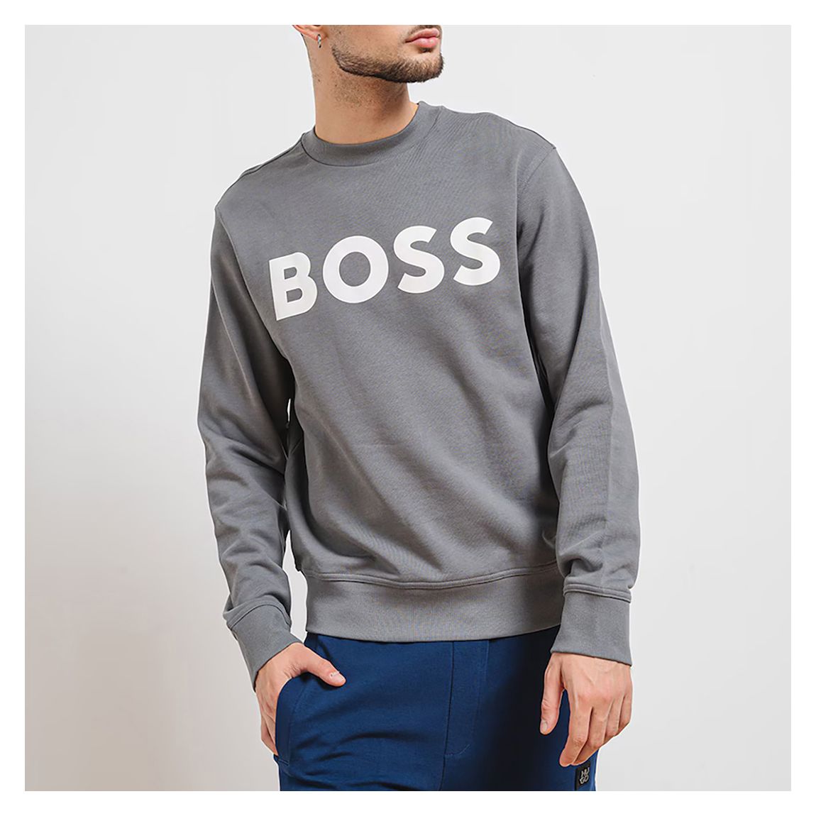 Grey Crew Neck Cotton Sweatshirt main product photo