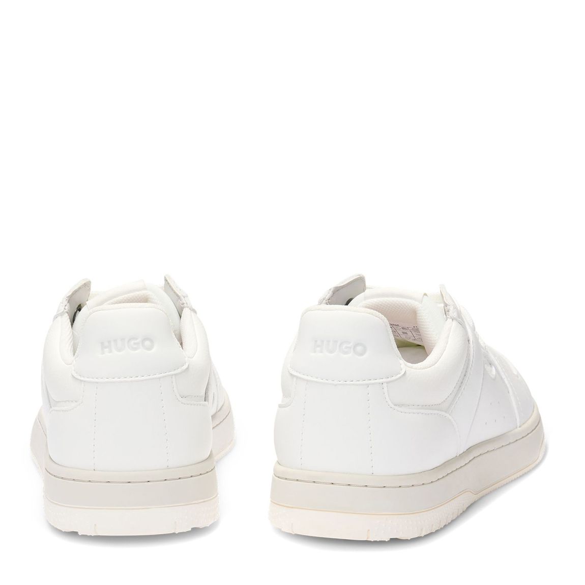 White Embossed Leather Trainers main product photo