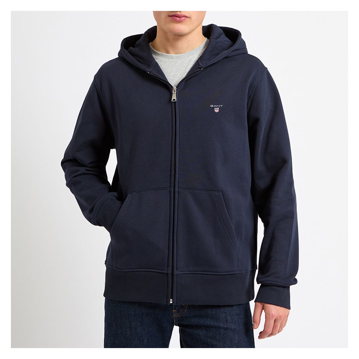 Navy Original Shield Logo Hoodie main product photo