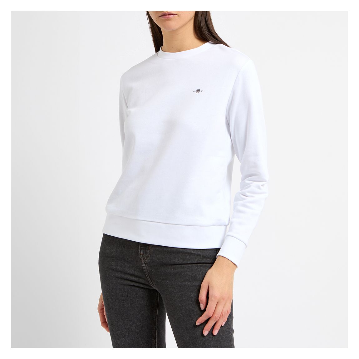 White Shield Logo Crew Neck Sweatshirt main product photo