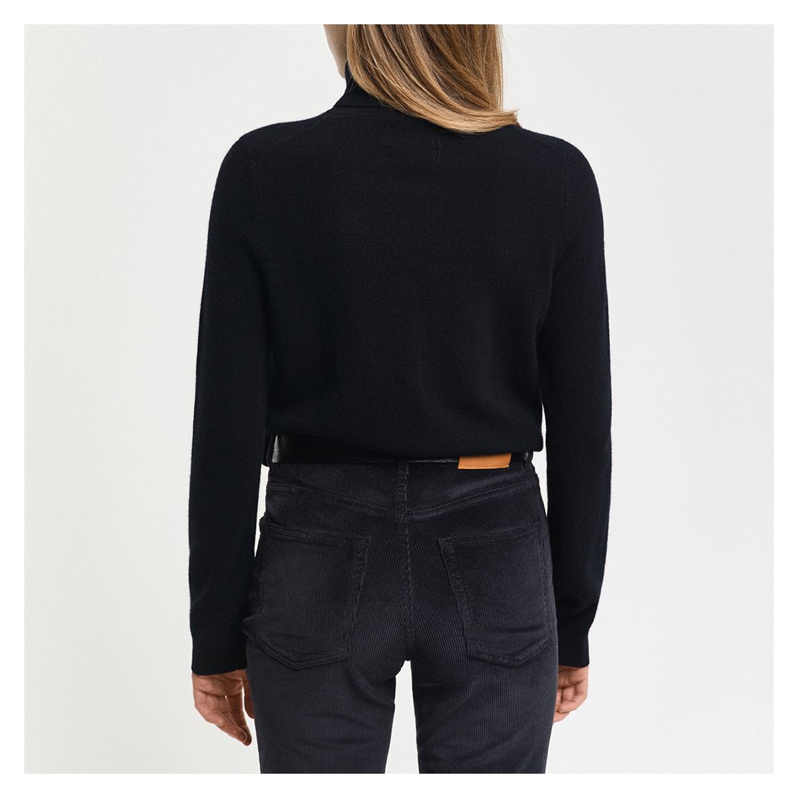 Black Lambswool Blend Roll Neck Jumper main product photo