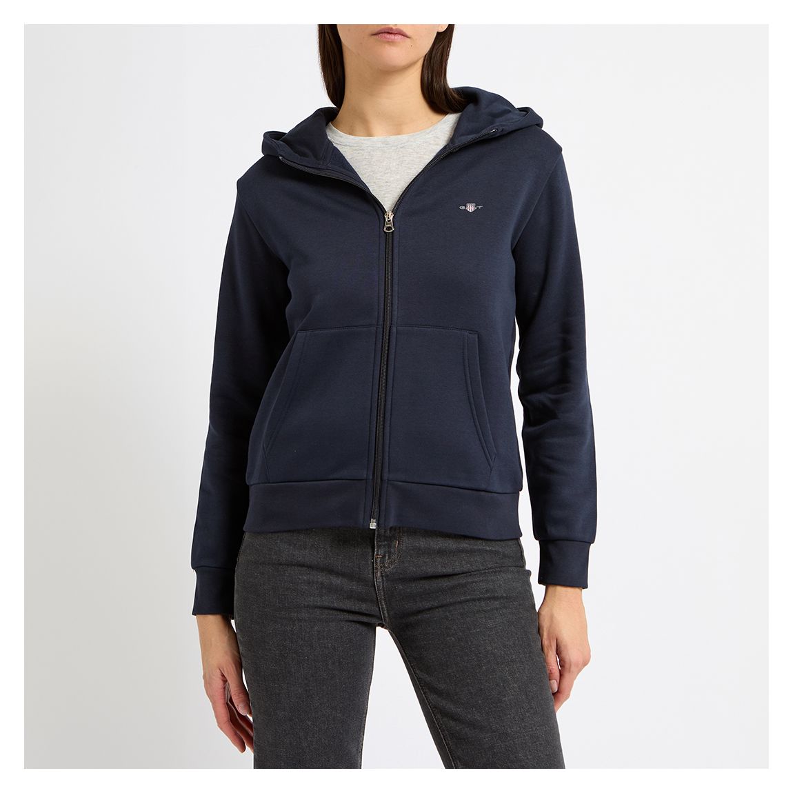 Navy Regular Shield Zip Hoodie main product photo