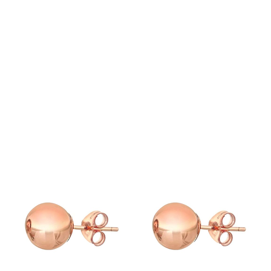 14K Solid Rose Gold Stud Earrings main product photo