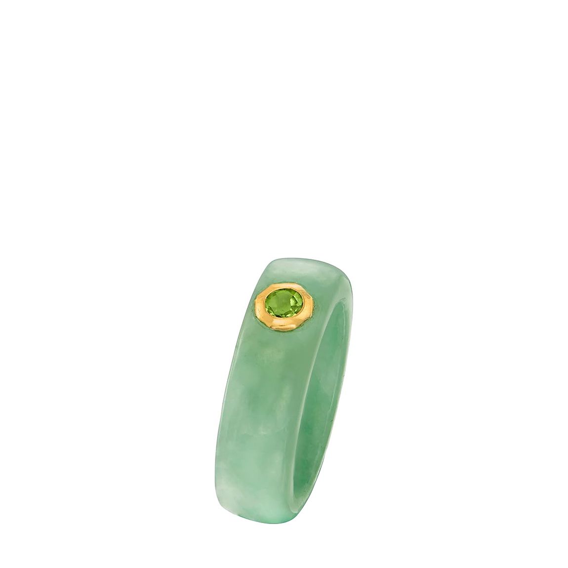 14K Solid Gold Jade Gemstone Ring main product photo