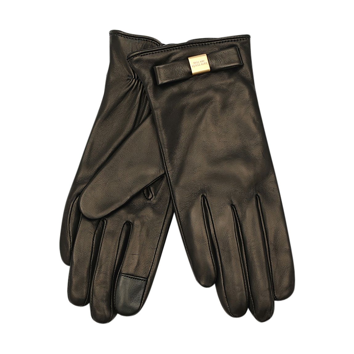 Black Hardware Bow Leather Glove main product photo