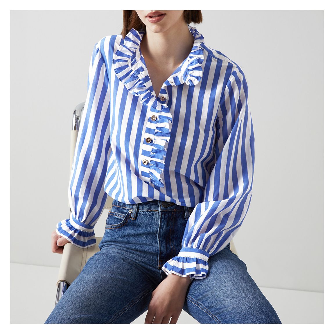 Blue Camille Blouse main product photo