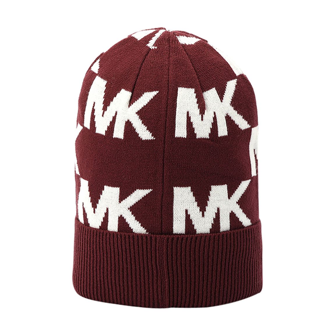 Cordovan Cream Oversized Monogram Mk Cuff Hat main product photo
