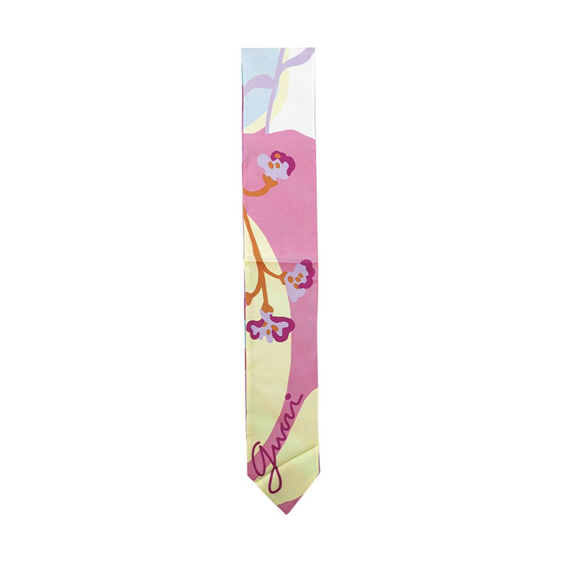 Pink, Multi Print Silk Neck Bow main product photo