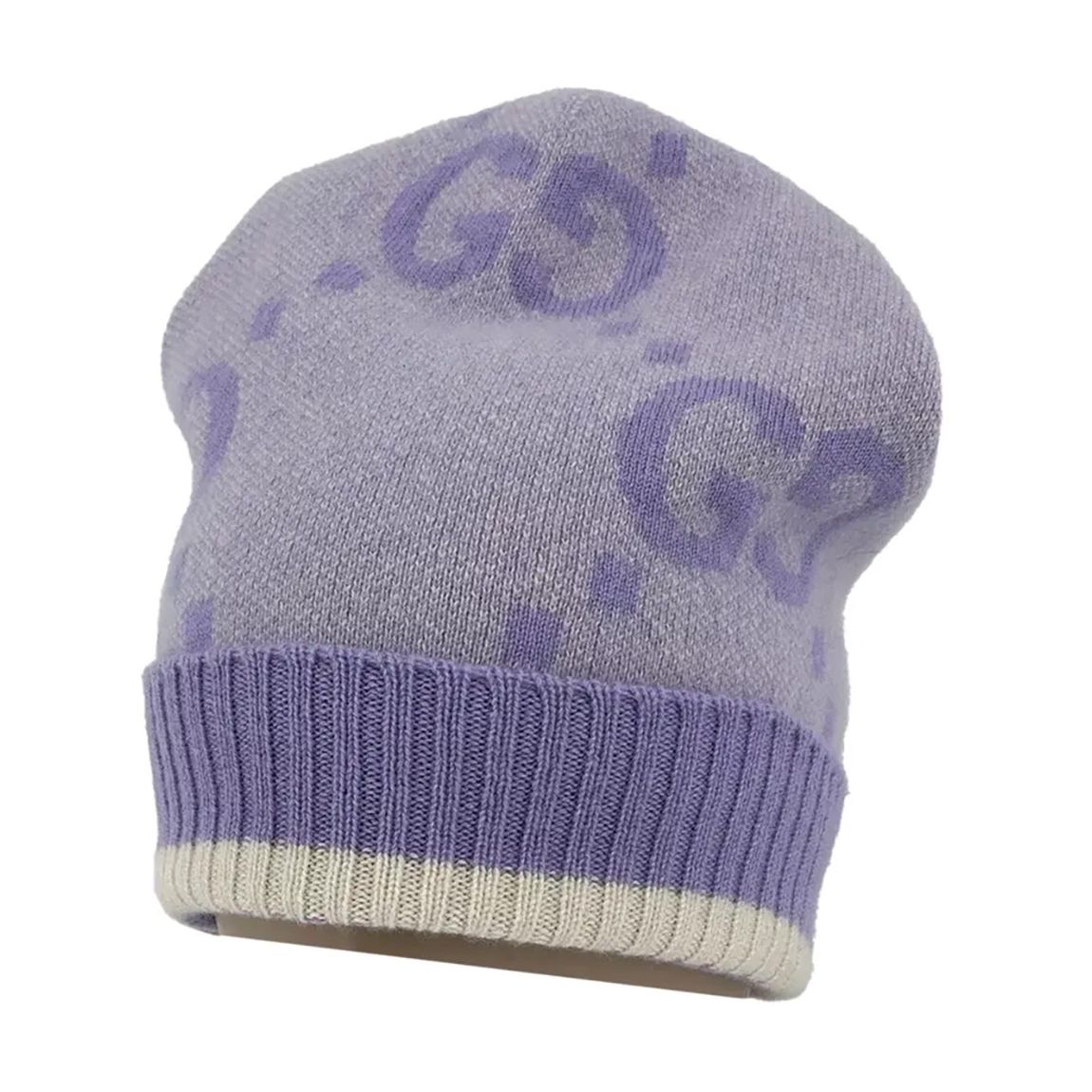 Lilac Ivory GG Cashmere Hat main product photo