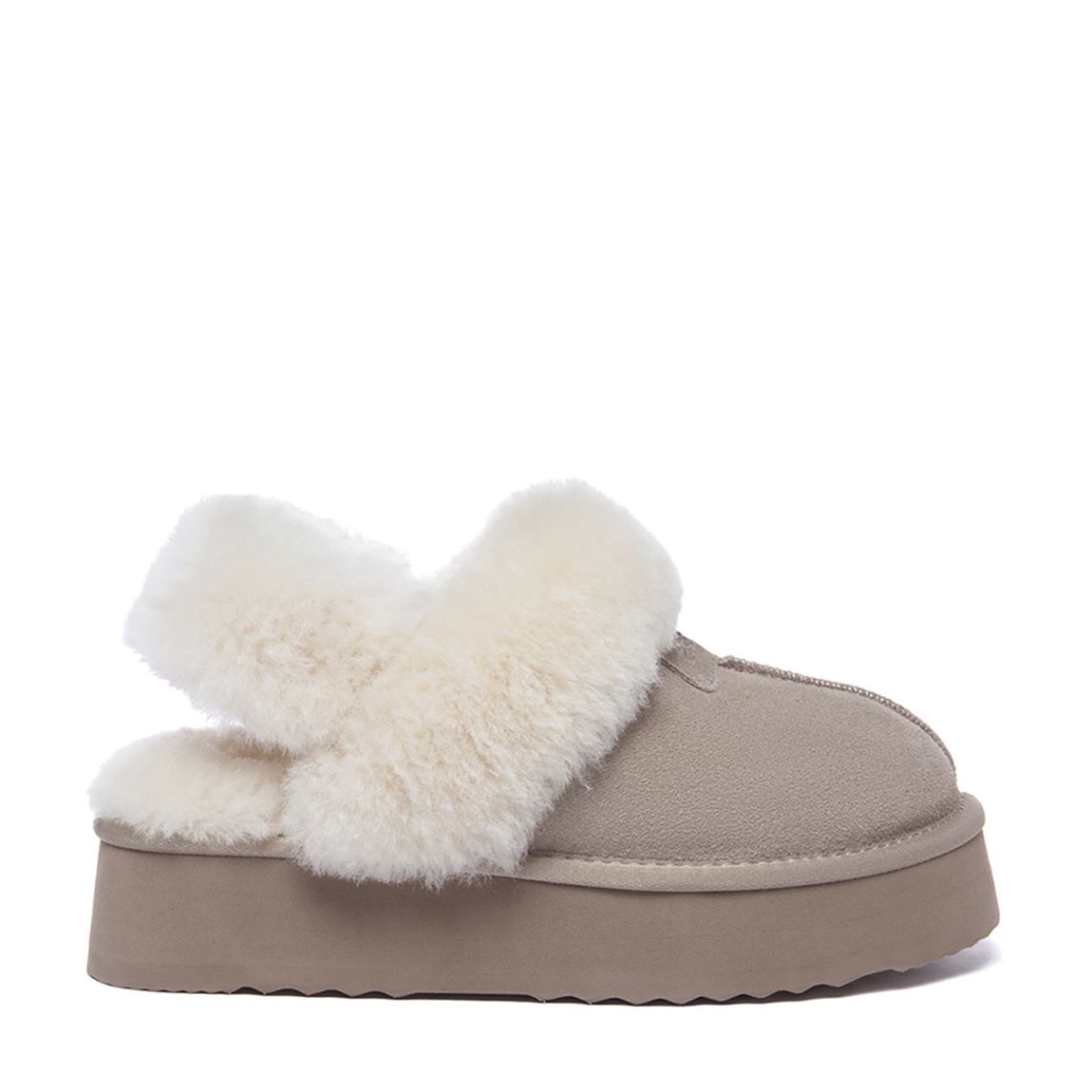 Women's Sand Fantail Suede Platform Slippers main product photo