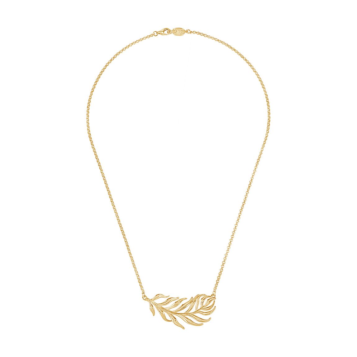 Gold Angel Feather Necklace main product photo