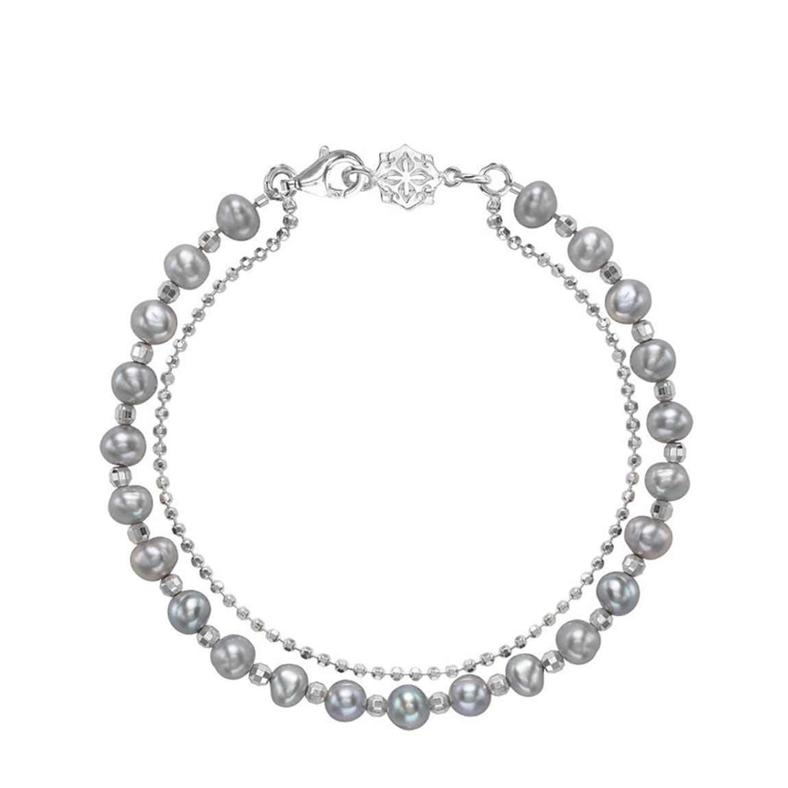 Silver Dove Grey Pearl Timeless Bracelet main product photo