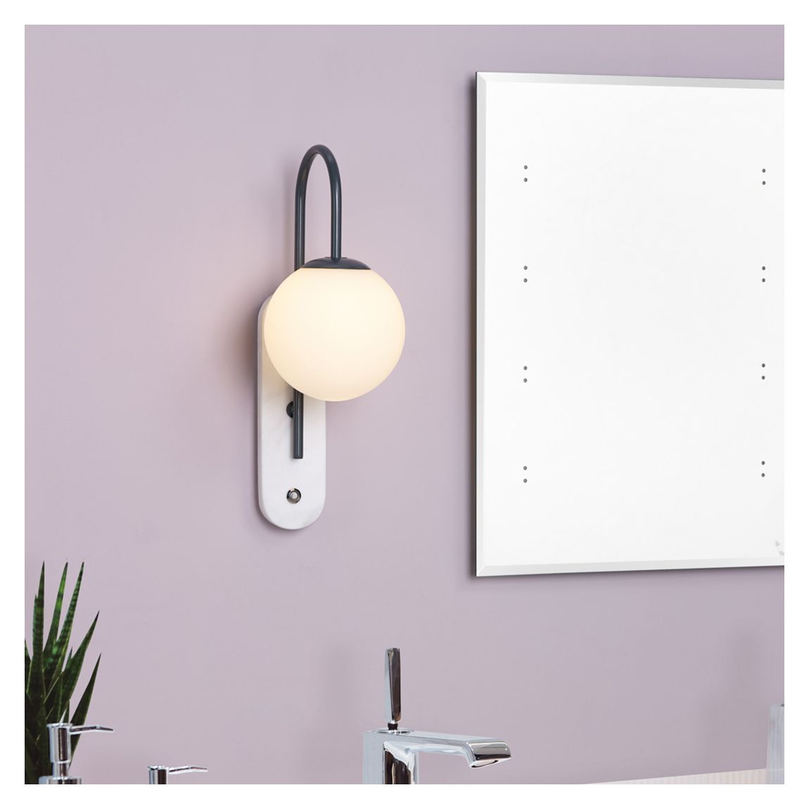 Deuce Bathroom Wall Light Marble main product photo