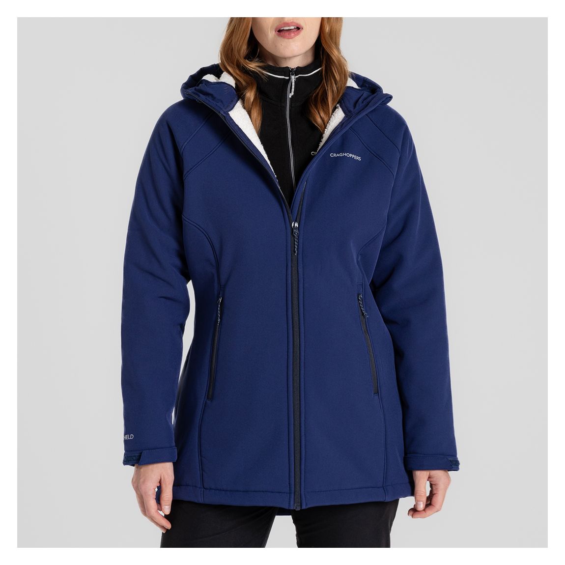 Navy Gwen Hooded Jacket main product photo