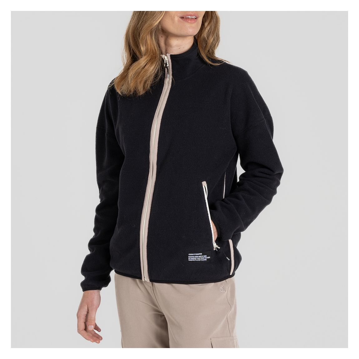 Black CO2 Renu Full Zip Fleece main product photo