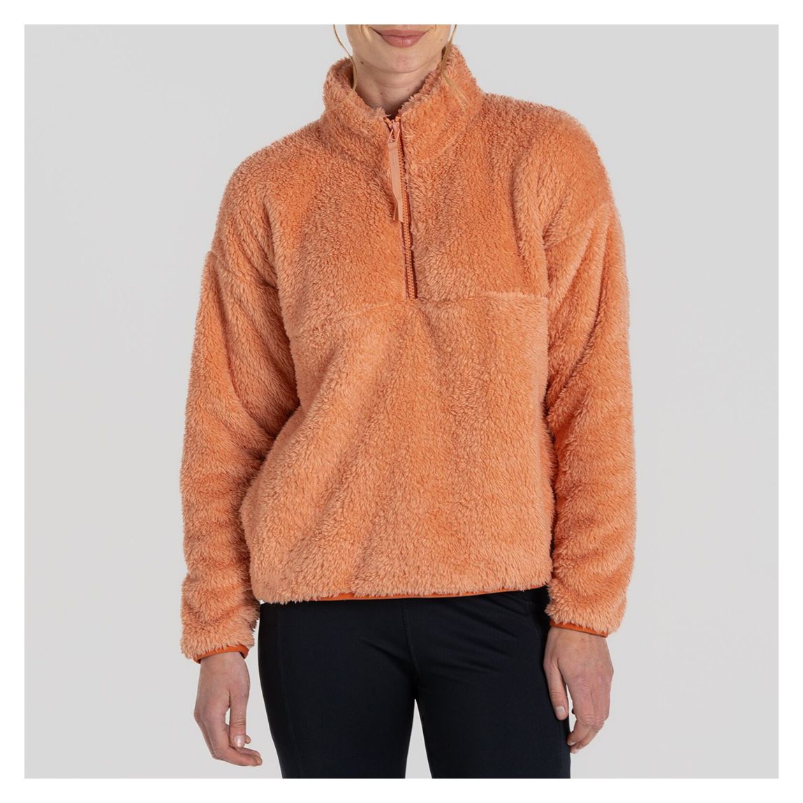 Orange Sherpa Half Zip Fleece main product photo
