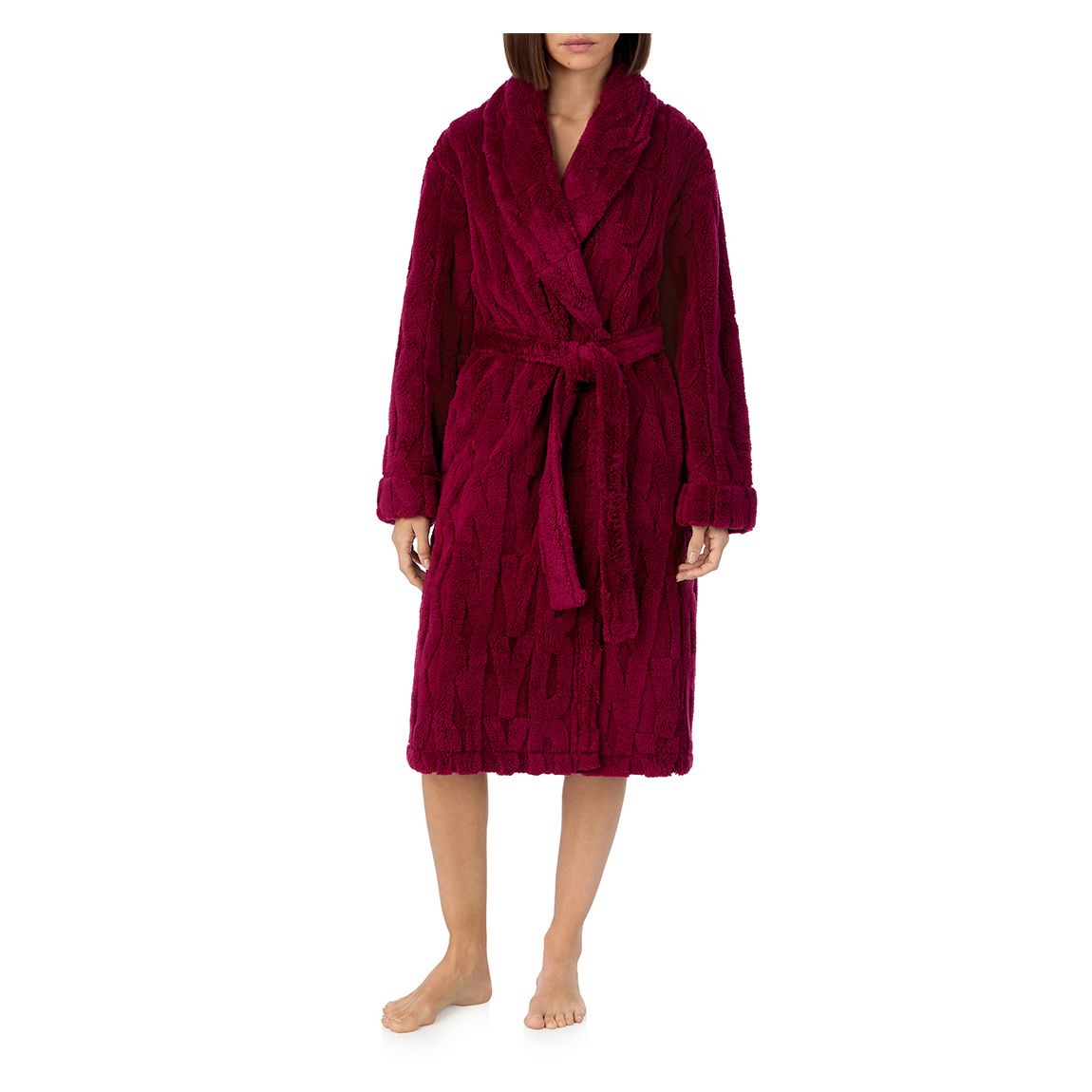 Red Plush Signature Mid Length Robe main product photo