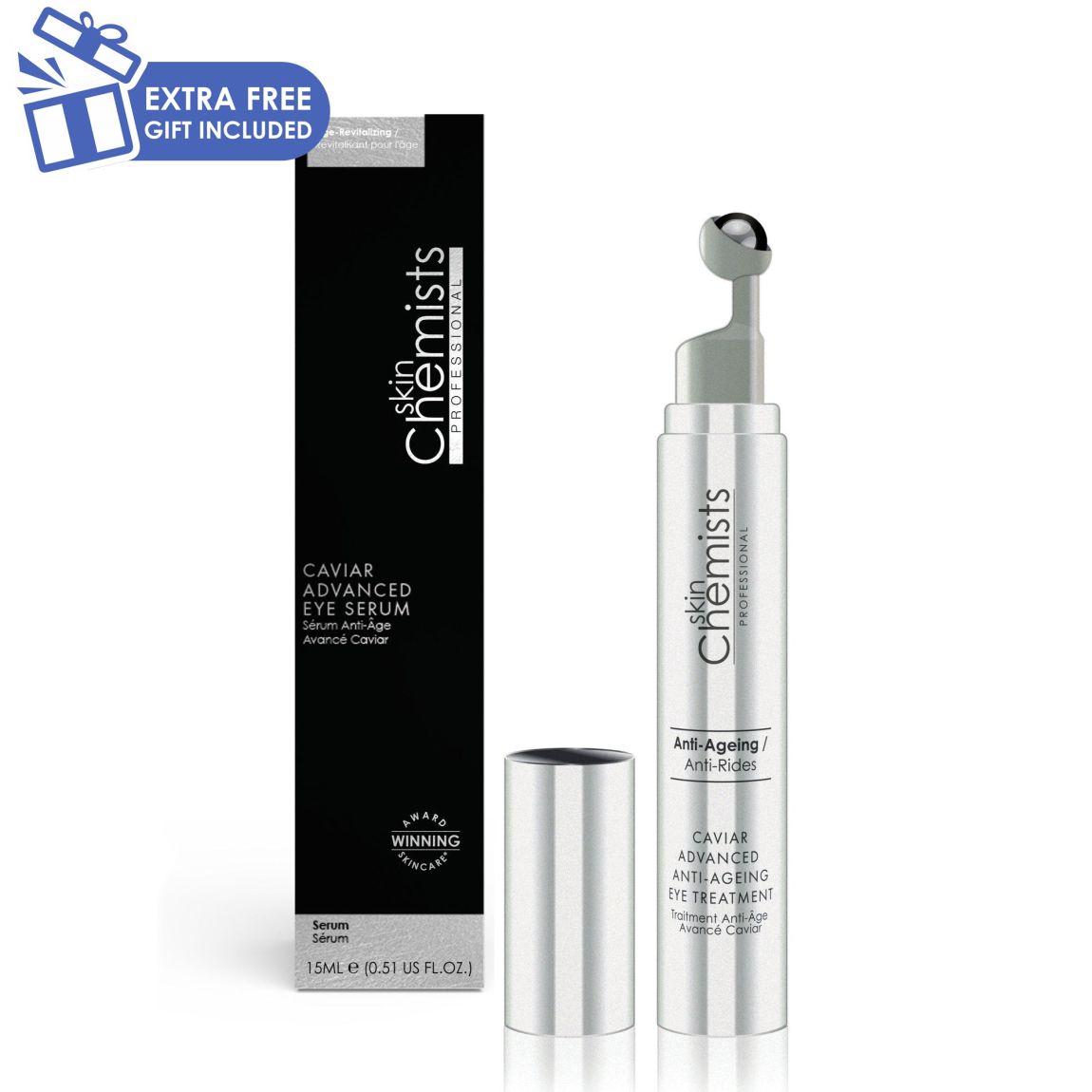skinChemists Caviar Advanced Anti-Ageing Eye Treatment 15ml main product photo