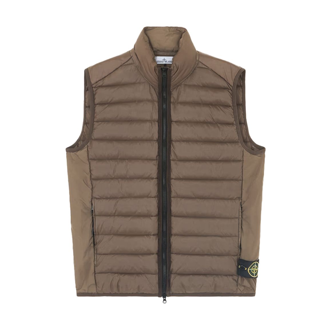 Brown Light Down Zip Vest main product photo