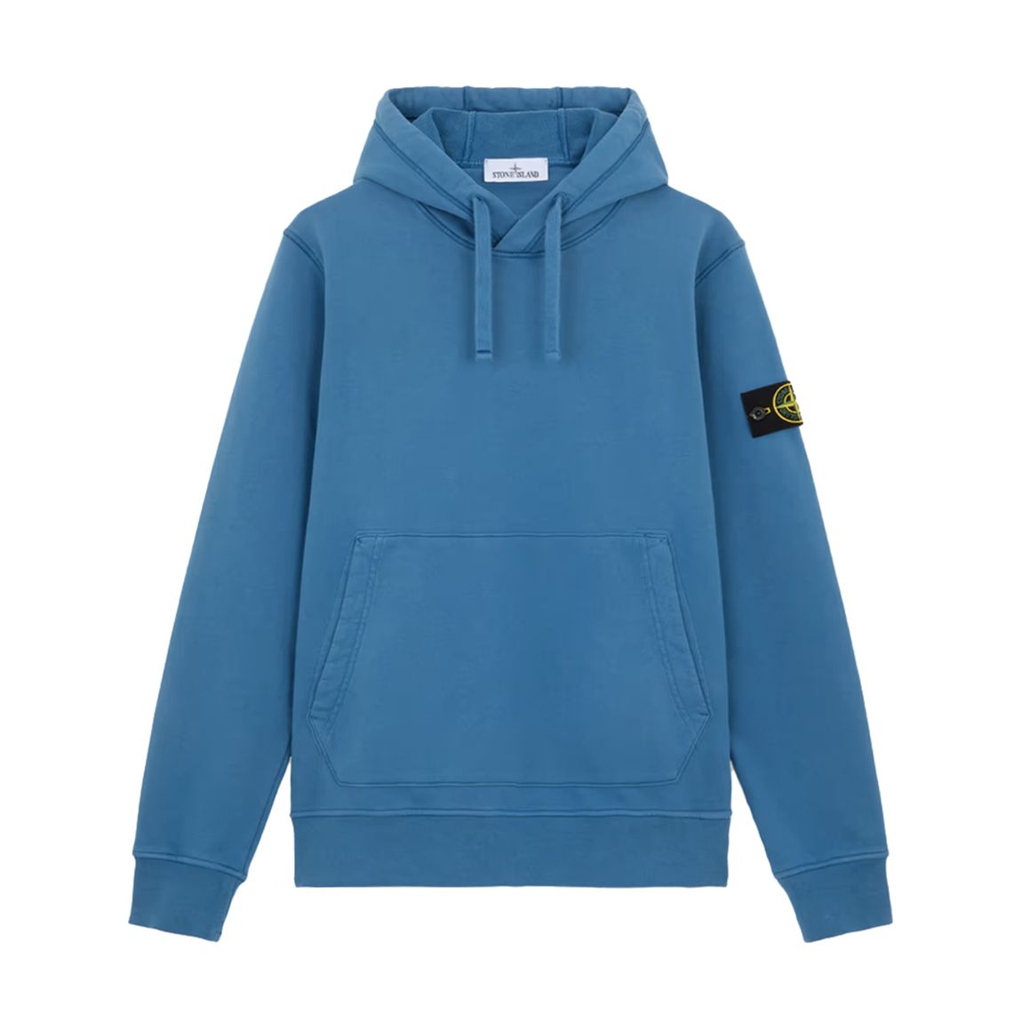 Blue Cotton Fleece Pouch Hoodie main product photo