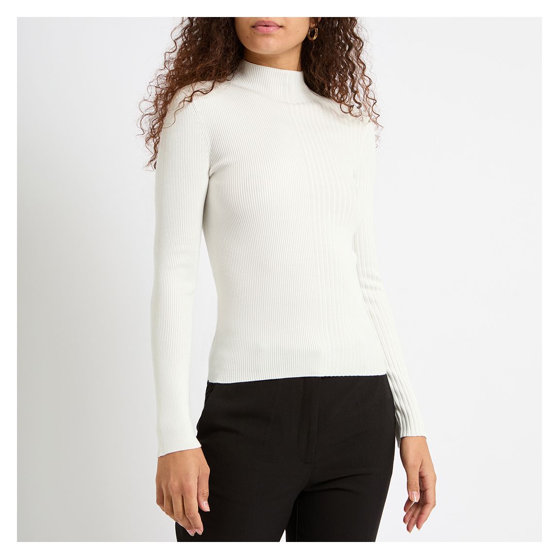 Cream Hazel Ribbed Top main product photo