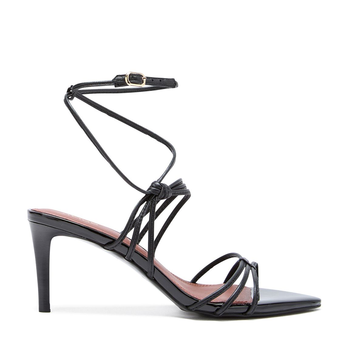 Black Georgina Heeled Sandals main product photo