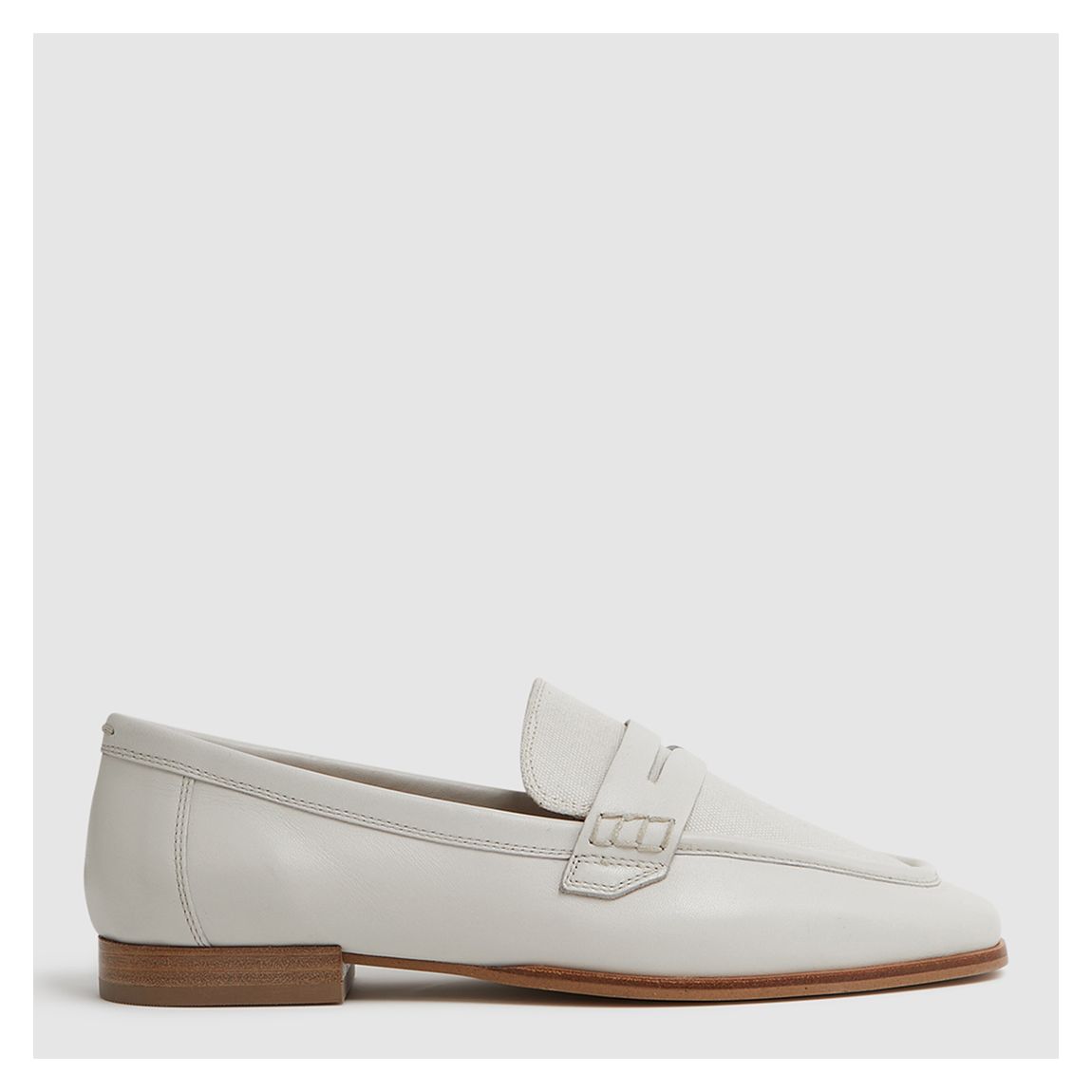 White Angela Leather Blend Loafers main product photo
