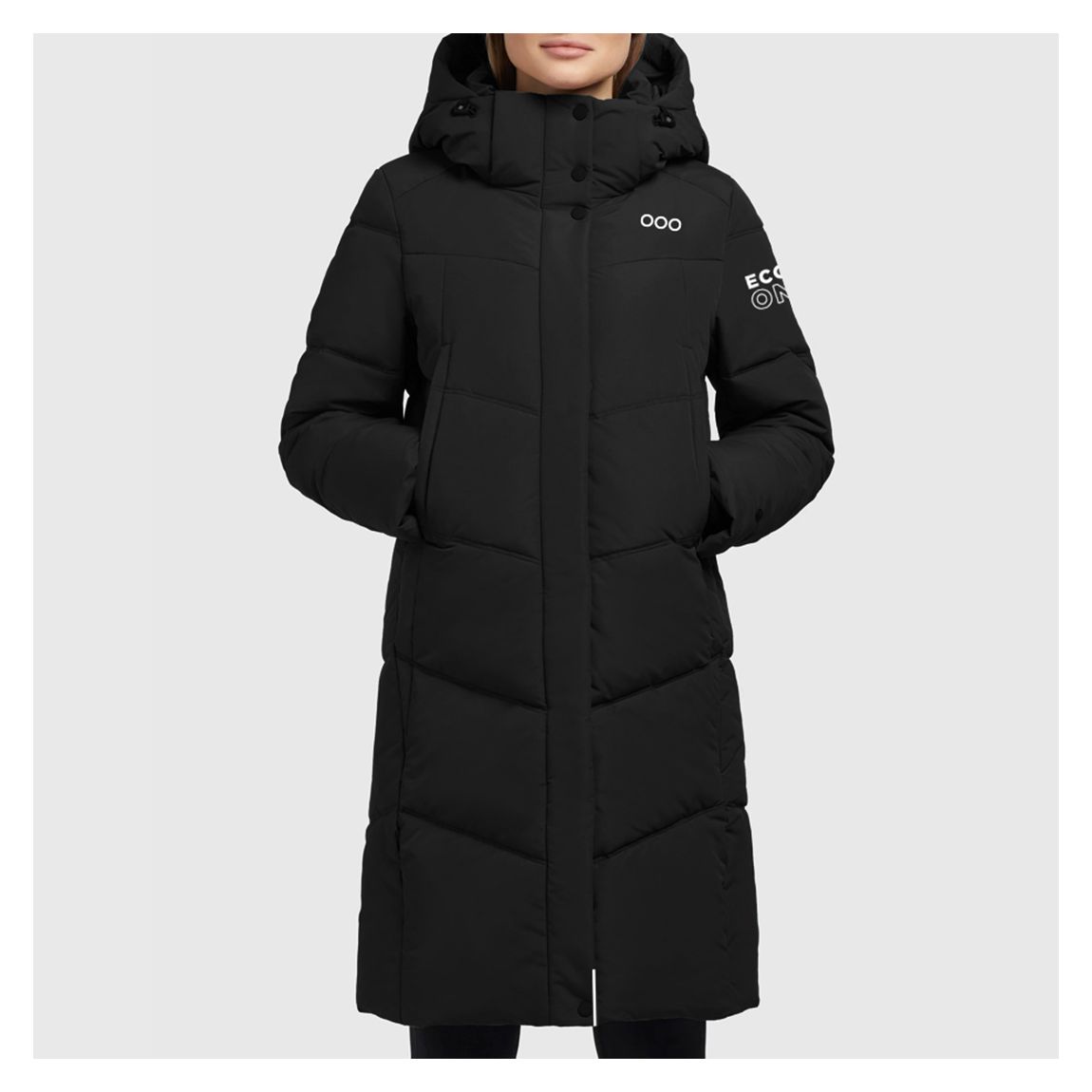 Black Womens New York Longline Coat main product photo