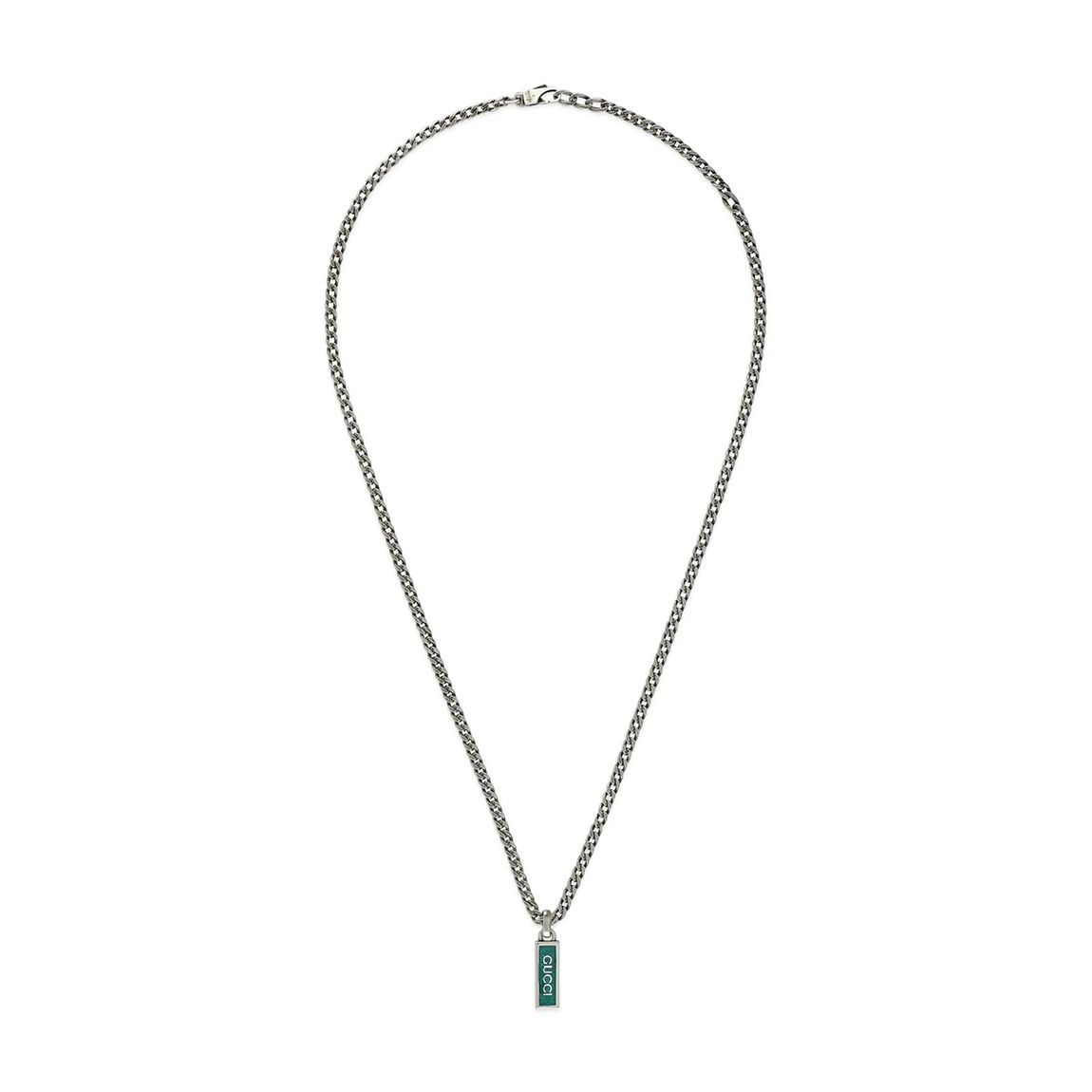 925 Sterling Silver Turquoise Gucci Necklace With Enamel Pendant main product photo