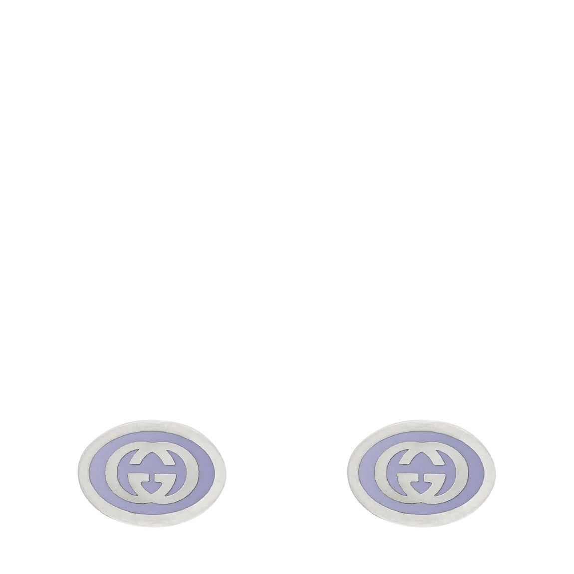 Purple Interlocking G Enamel Earrings main product photo