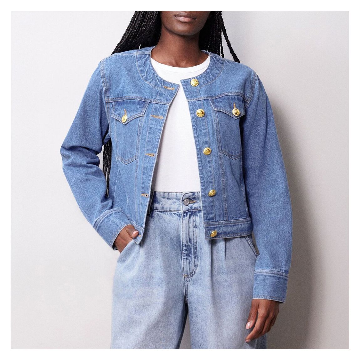 Blue Denim Cotton Jacket main product photo