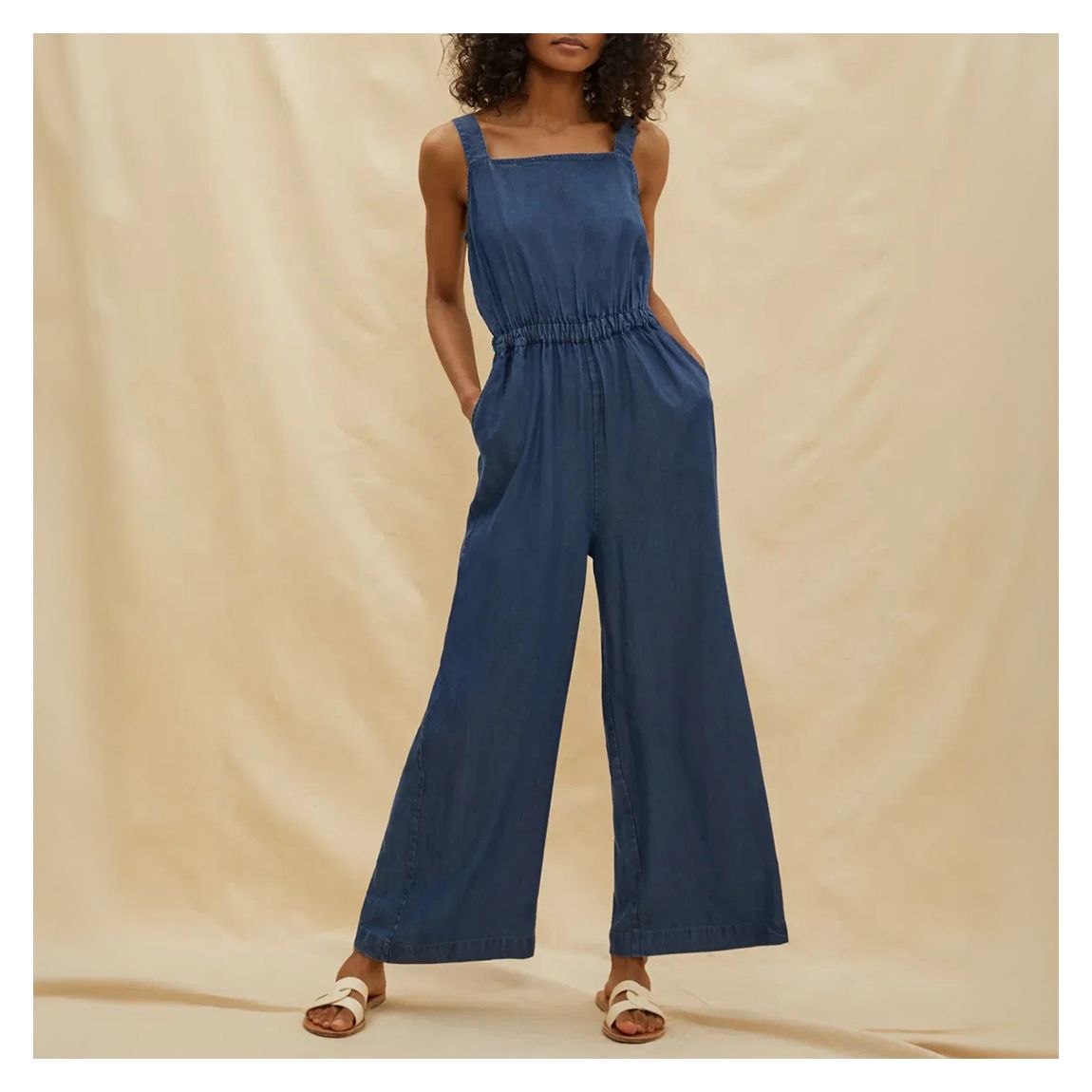 Blue Tencel Denim Dungaree main product photo