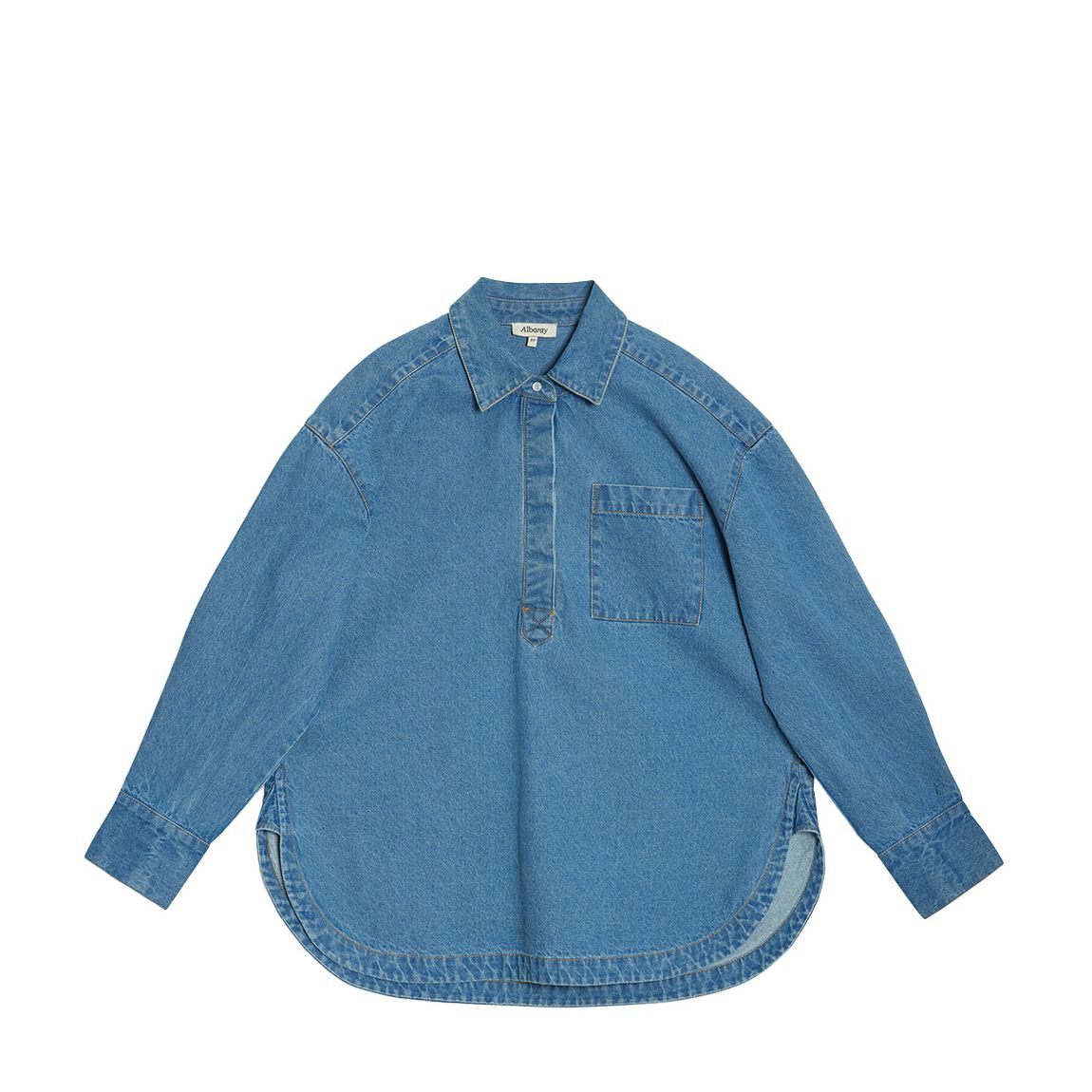 Blue Denim Cotton Overshirt main product photo