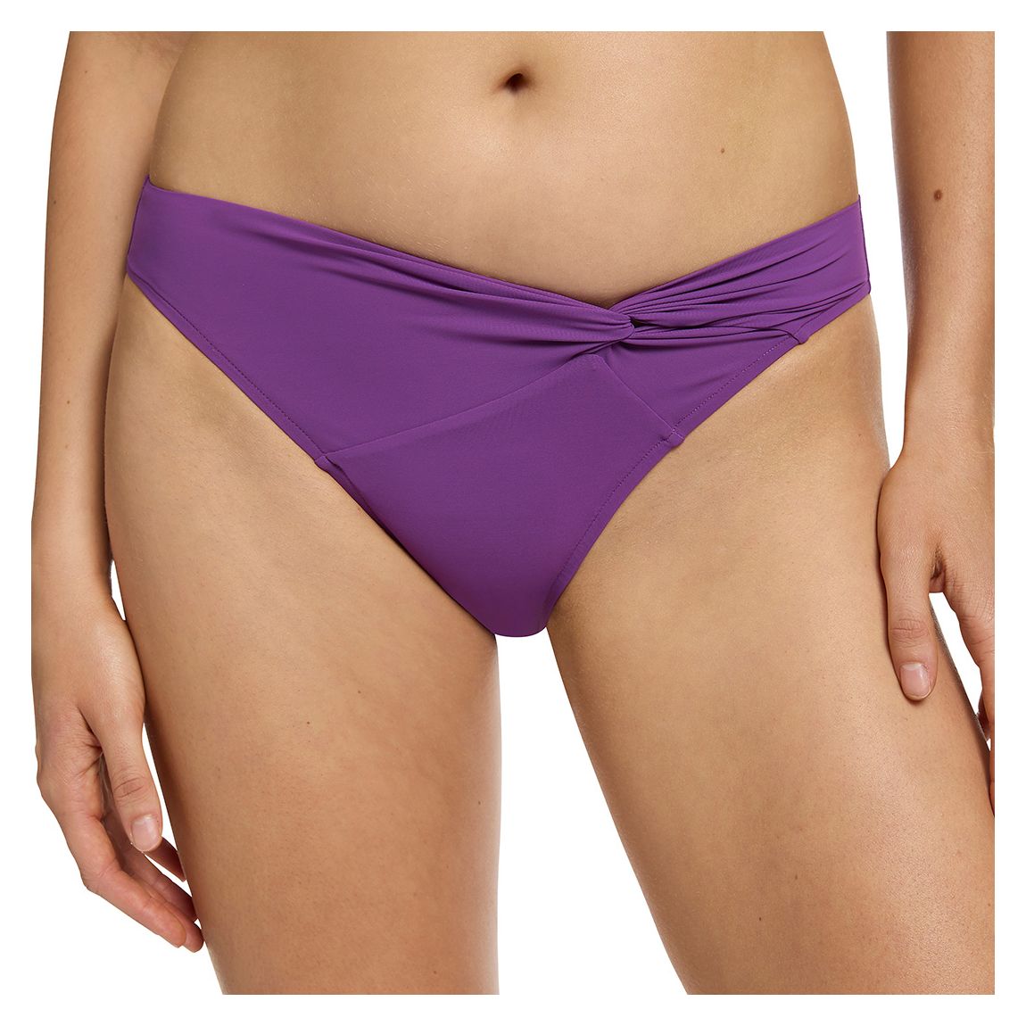 Purple Jetset Twist Front Hipster Bikini Bottoms main product photo